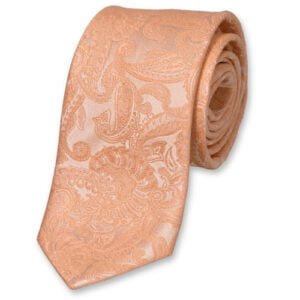 Cravate de Mariage Saumon Rose – Image 1