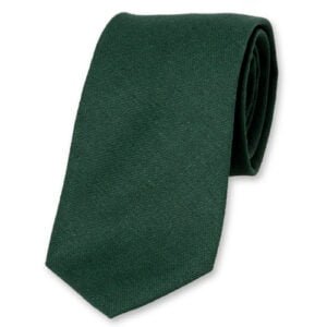 Cravate homme en lin vert foncé – Image 1
