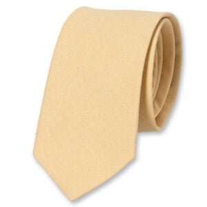 Cravate homme en lin jaune – Image 1