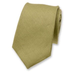 Cravate homme en lin - Vert Pistache – Image 1