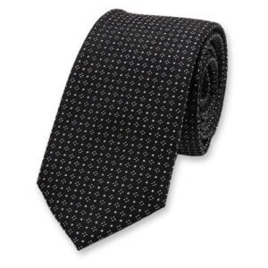 Cravate étroite noire - Motif à pois – Image 1