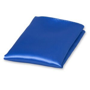 Pochette bleue de satin polyester – Image 1