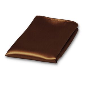 Pochette Cognac de satin polyester – Image 1