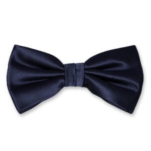 Nœud papillon en polyester bleu marine – Image 1