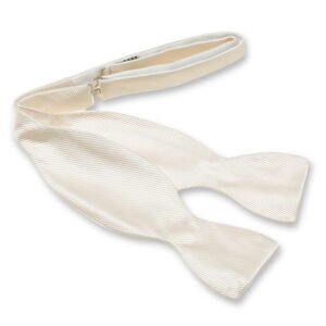 Nœud papillon crème à nouer – Image 1