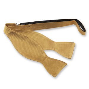 Nœud papillon doré à nouer – Image 1