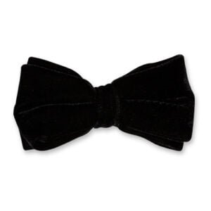 Nœud papillon en velours noir – Image 1